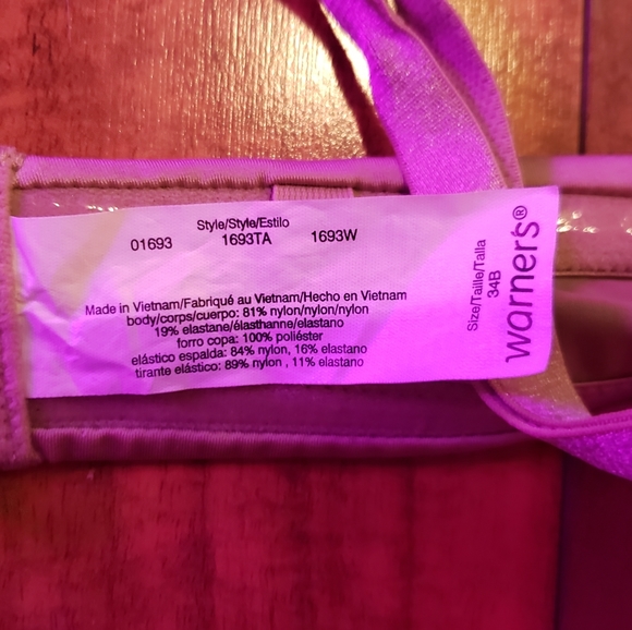 Warner's 34B tan beige removable strap bra - Picture 2 of 7